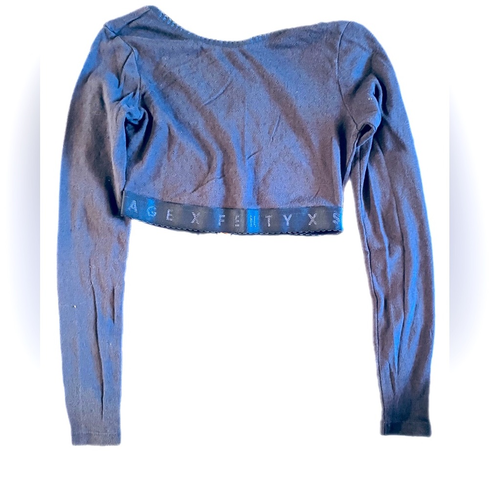 Savage x Fenty Knit Crop Top Size Small Navy Blue